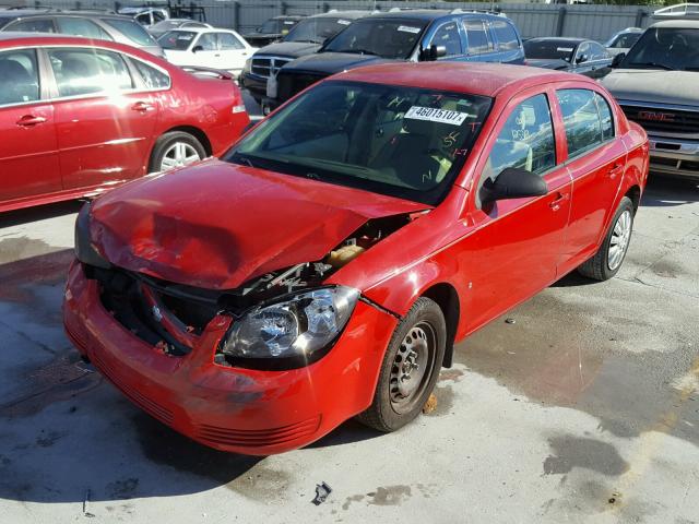 1G1AK55F877133396 - 2007 CHEVROLET COBALT LS RED photo 2