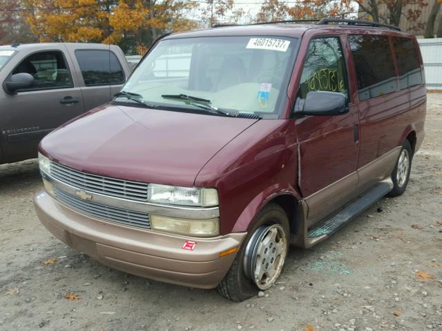 1GNDM19X34B131436 - 2004 CHEVROLET ASTRO BURGUNDY photo 2