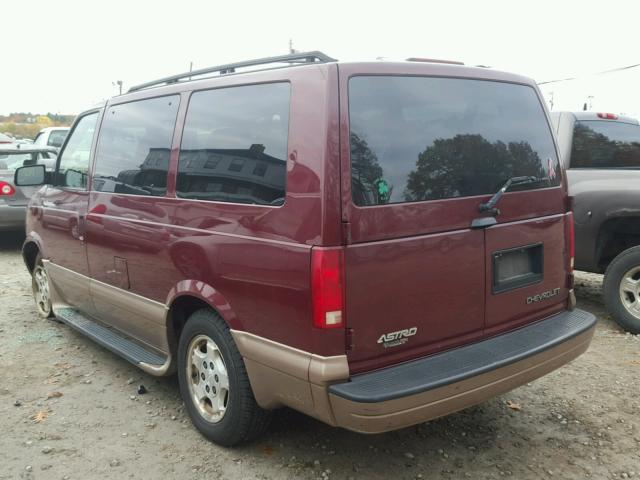 1GNDM19X34B131436 - 2004 CHEVROLET ASTRO BURGUNDY photo 3