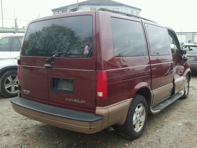 1GNDM19X34B131436 - 2004 CHEVROLET ASTRO BURGUNDY photo 4