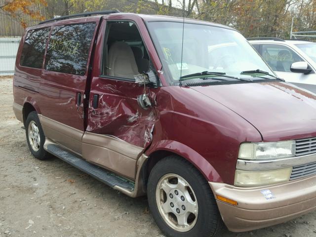 1GNDM19X34B131436 - 2004 CHEVROLET ASTRO BURGUNDY photo 9