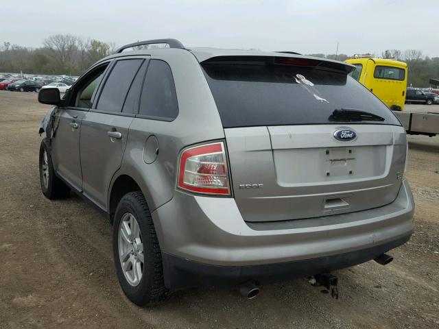 2FMDK48C68BA30921 - 2008 FORD EDGE SEL SILVER photo 3