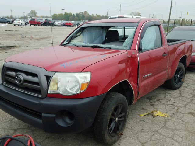 5TENX4CN4AZ674038 - 2010 TOYOTA TACOMA RED photo 2