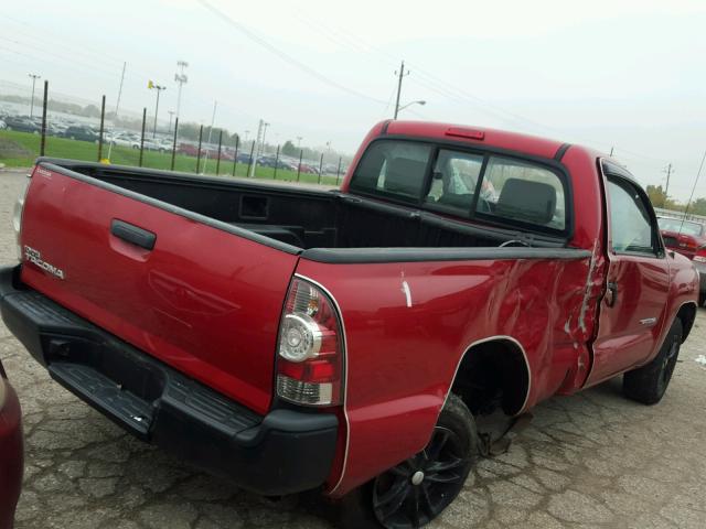 5TENX4CN4AZ674038 - 2010 TOYOTA TACOMA RED photo 4