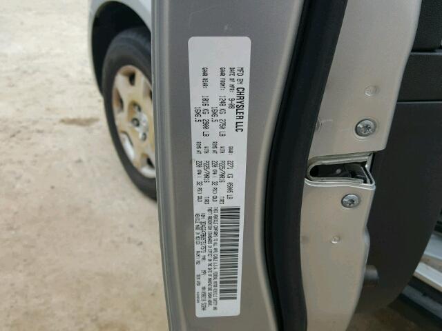 3D4GG47B69T517573 - 2009 DODGE JOURNEY SE SILVER photo 10