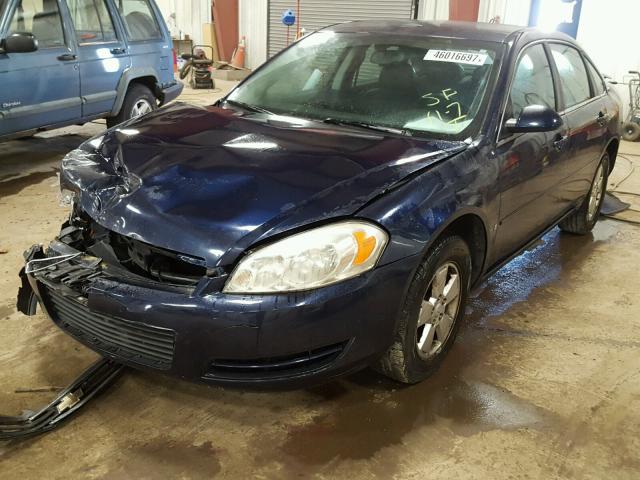 2G1WT58K081353383 - 2008 CHEVROLET IMPALA LT BLUE photo 2