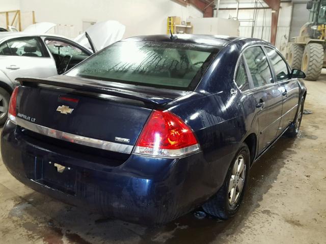 2G1WT58K081353383 - 2008 CHEVROLET IMPALA LT BLUE photo 4