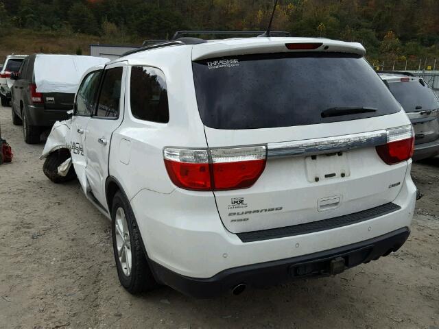 1C4SDJDT8DC528915 - 2013 DODGE DURANGO CR WHITE photo 3