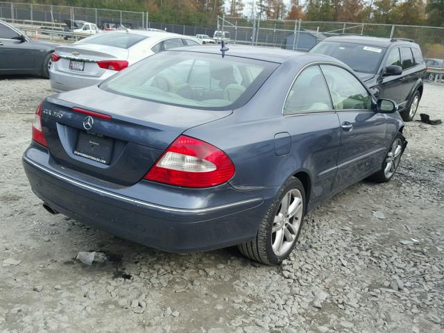 WDBTJ56H77F227180 - 2007 MERCEDES-BENZ CLK 350 BLUE photo 4