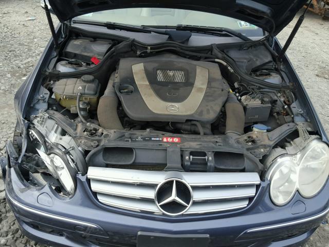 WDBTJ56H77F227180 - 2007 MERCEDES-BENZ CLK 350 BLUE photo 7