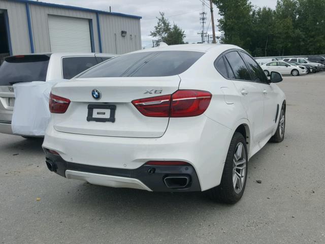 5UXKU6C50F0F93750 - 2015 BMW X6 XDRIVE5 WHITE photo 4