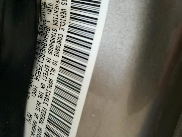 1J8HH48N66C175954 - 2006 JEEP COMMANDER GOLD photo 10