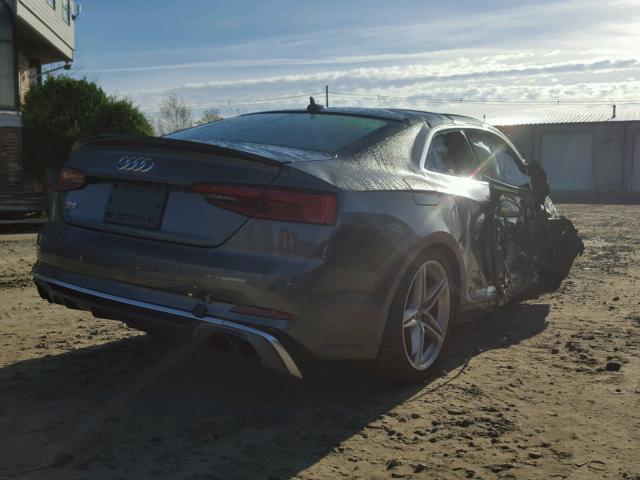 WAUR4AF54JA002721 - 2018 AUDI S5 PRESTIG GRAY photo 4