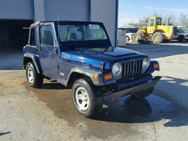 1J4F449S15P343127 - 2005 JEEP WRANGLER / BLUE photo 1