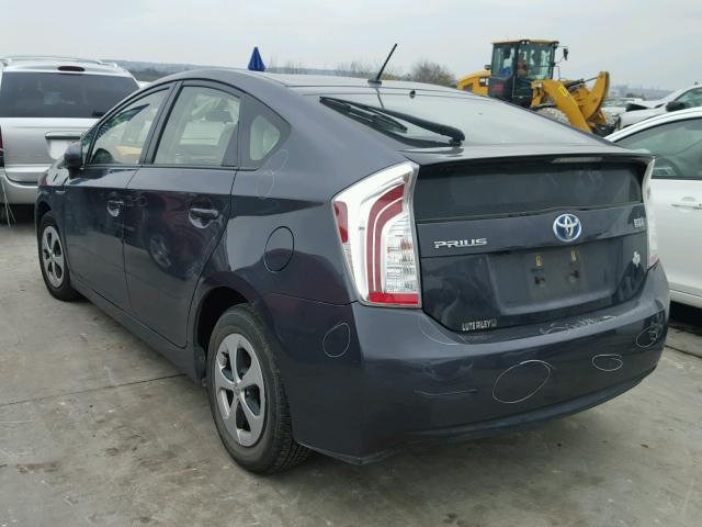 JTDKN3DU4F0452695 - 2015 TOYOTA PRIUS CHARCOAL photo 3