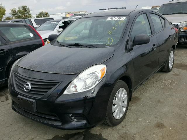 3N1CN7APXEL842229 - 2014 NISSAN VERSA S BLACK photo 2