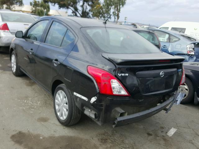 3N1CN7APXEL842229 - 2014 NISSAN VERSA S BLACK photo 3