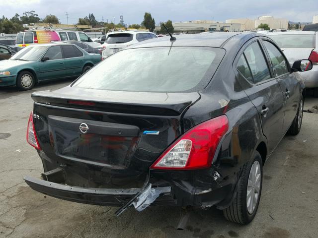 3N1CN7APXEL842229 - 2014 NISSAN VERSA S BLACK photo 4