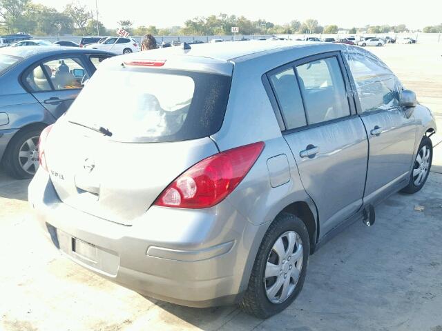 3N1BC1CP0AL442282 - 2010 NISSAN VERSA S GRAY photo 4