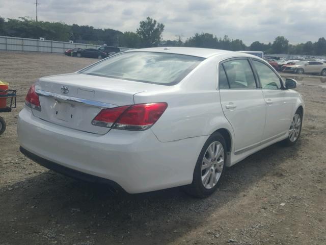 4T1BK3DB1BU390226 - 2011 TOYOTA AVALON BAS WHITE photo 4