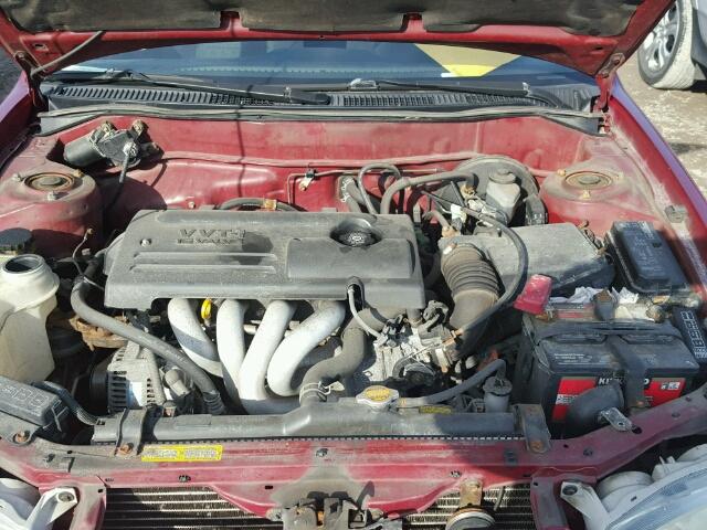 2T1BR12E82C884551 - 2002 TOYOTA COROLLA CE RED photo 7