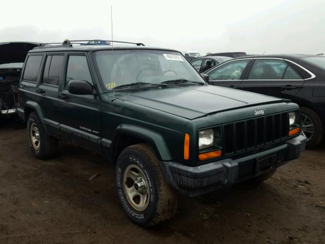 1J4FF48SXYL178055 - 2000 JEEP CHEROKEE GREEN photo 1