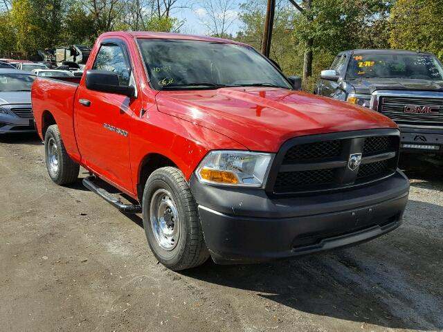 3C6JD6AK6CG163741 - 2012 DODGE RAM 1500 S RED photo 1