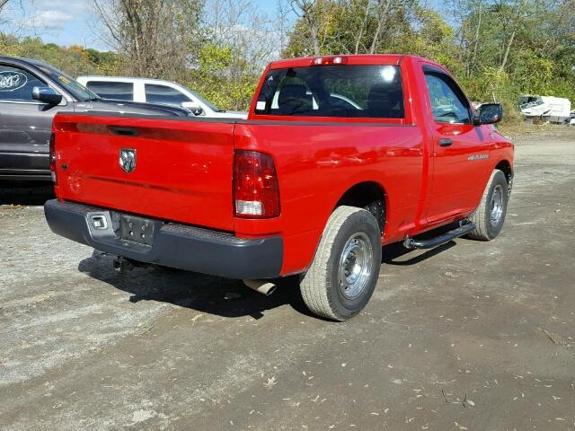 3C6JD6AK6CG163741 - 2012 DODGE RAM 1500 S RED photo 4