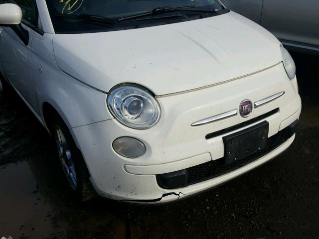 3C3CFFAR5CT124787 - 2012 FIAT 500 POP WHITE photo 9