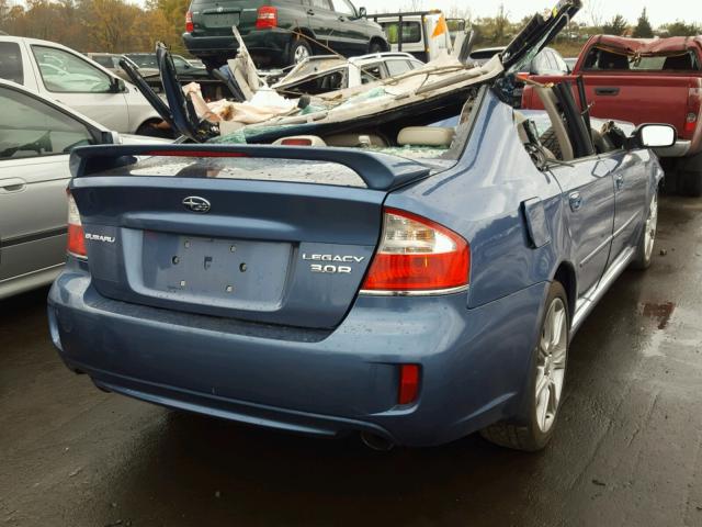 4S3BL856194214562 - 2009 SUBARU LEGACY 3.0 BLUE photo 4