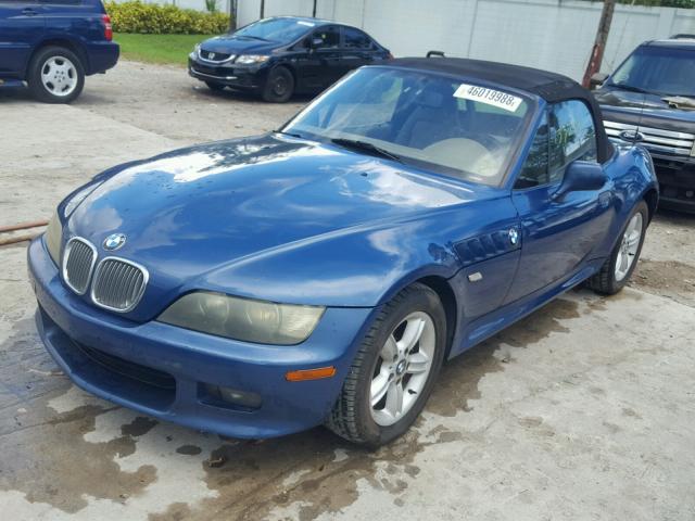 WBACN33471LK49584 - 2001 BMW Z3 2.5 BLUE photo 2