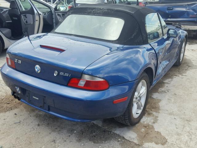 WBACN33471LK49584 - 2001 BMW Z3 2.5 BLUE photo 4