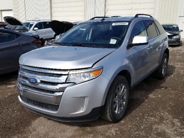 2FMDK4KC1BBA28266 - 2011 FORD EDGE LIMIT SILVER photo 2