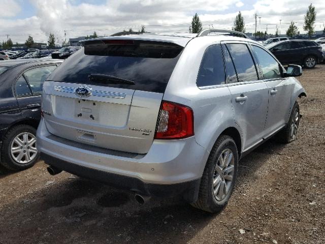 2FMDK4KC1BBA28266 - 2011 FORD EDGE LIMIT SILVER photo 4