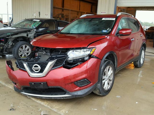 5N1AT2MT1EC827910 - 2014 NISSAN ROGUE S RED photo 2