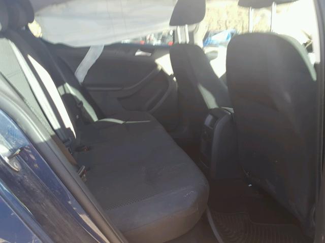 3VW2K7AJ6DM259921 - 2013 VOLKSWAGEN JETTA BASE BLUE photo 6