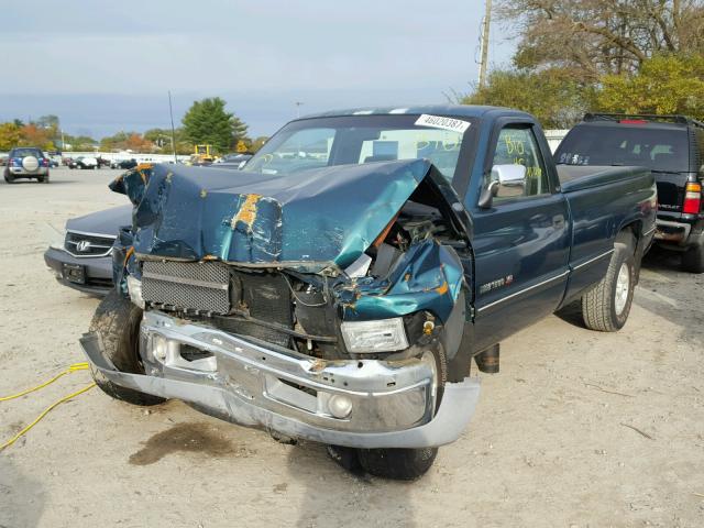 1B7HC16Y6VJ511341 - 1997 DODGE RAM 1500 GREEN photo 2