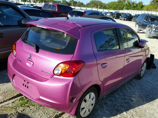 ML32A3HJ8FH057967 - 2015 MITSUBISHI MIRAGE DE PINK photo 4