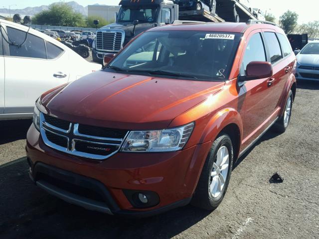 3C4PDCBG8ET102705 - 2014 DODGE JOURNEY SX RED photo 2