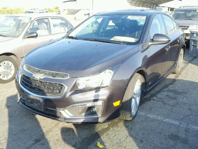 1G1PG5SB9F7287336 - 2015 CHEVROLET CRUZE LTZ CHARCOAL photo 2