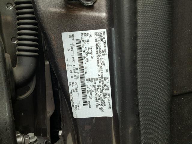 1FADP3J20EL182177 - 2014 FORD FOCUS TITA GRAY photo 10