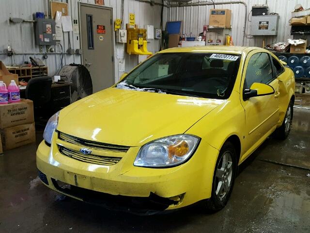 1G1AL15F077214642 - 2007 CHEVROLET COBALT LT YELLOW photo 2