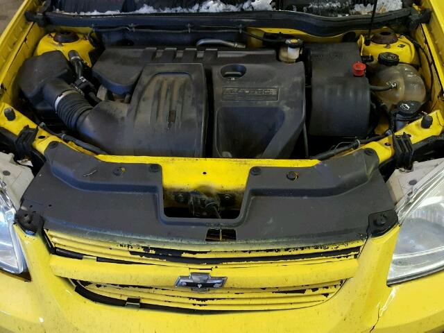 1G1AL15F077214642 - 2007 CHEVROLET COBALT LT YELLOW photo 7