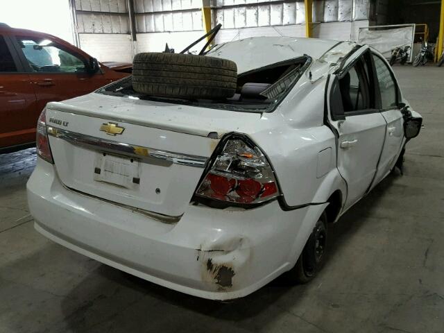 KL1TD5DE0AB123766 - 2010 CHEVROLET AVEO LS WHITE photo 4