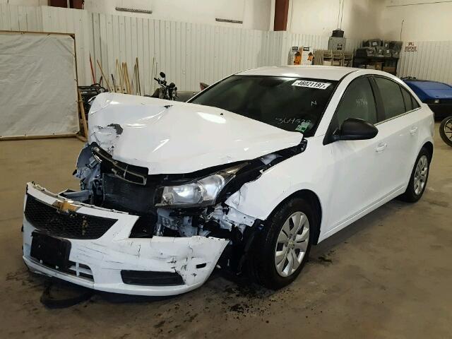 1G1PC5SH8C7364578 - 2012 CHEVROLET CRUZE LS WHITE photo 2