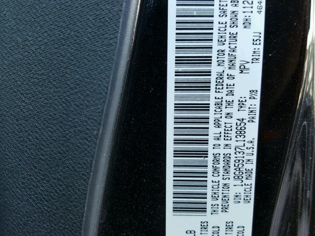 1J8GA59137L138654 - 2007 JEEP WRANGLER S Սև լուսանկար 10