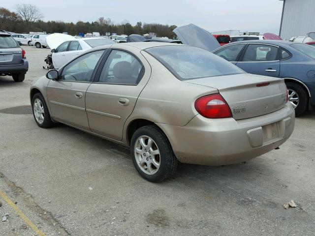 1B3ES56CX3D171769 - 2003 DODGE NEON SXT GOLD photo 3