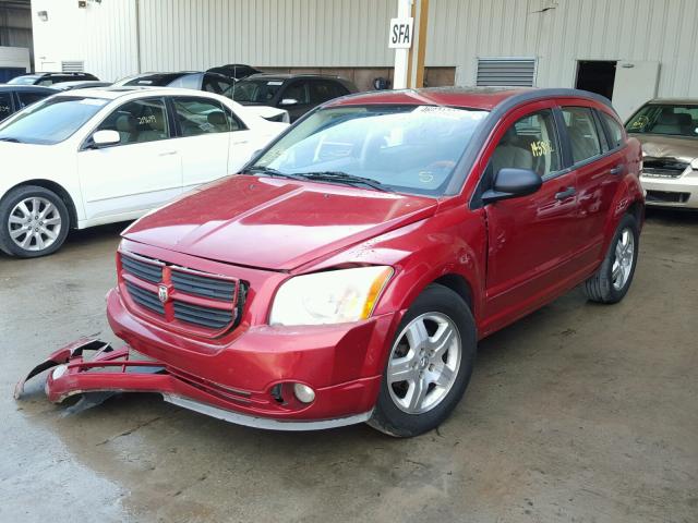 1B3HB48B67D558790 - 2007 DODGE CALIBER BURGUNDY photo 2