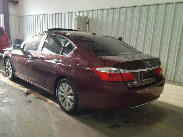 1HGCR2F82EA082635 - 2014 HONDA ACCORD EXL BURGUNDY photo 3