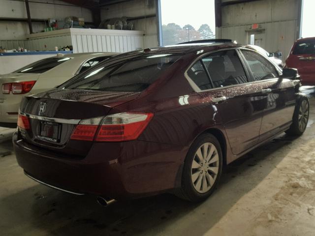 1HGCR2F82EA082635 - 2014 HONDA ACCORD EXL BURGUNDY photo 4